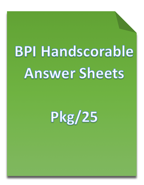 Picture of Basic Personality Inventory (BPI) Hand Scorable Answer Sheets