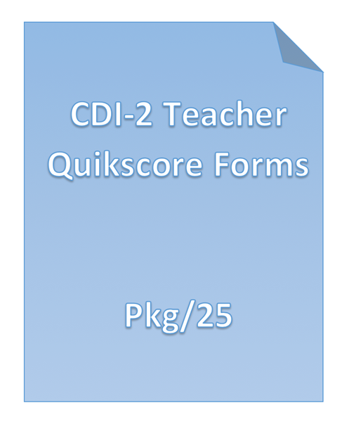 Picture of CDI-2 TEACHER QUIKSCORE FORMS PKG/25